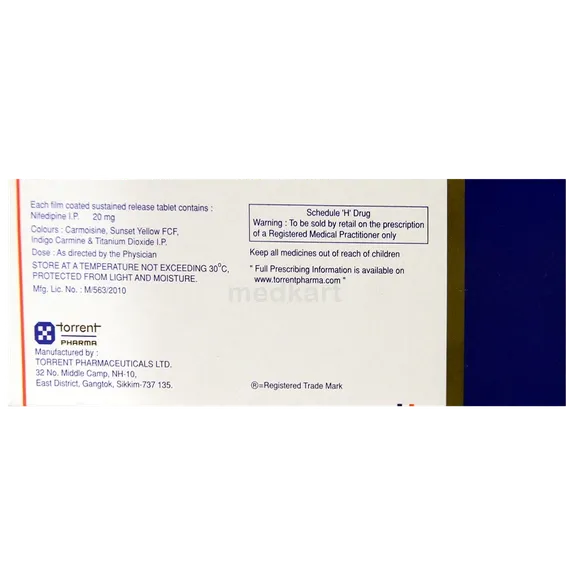 calcigard retard 20mg tablet 10's